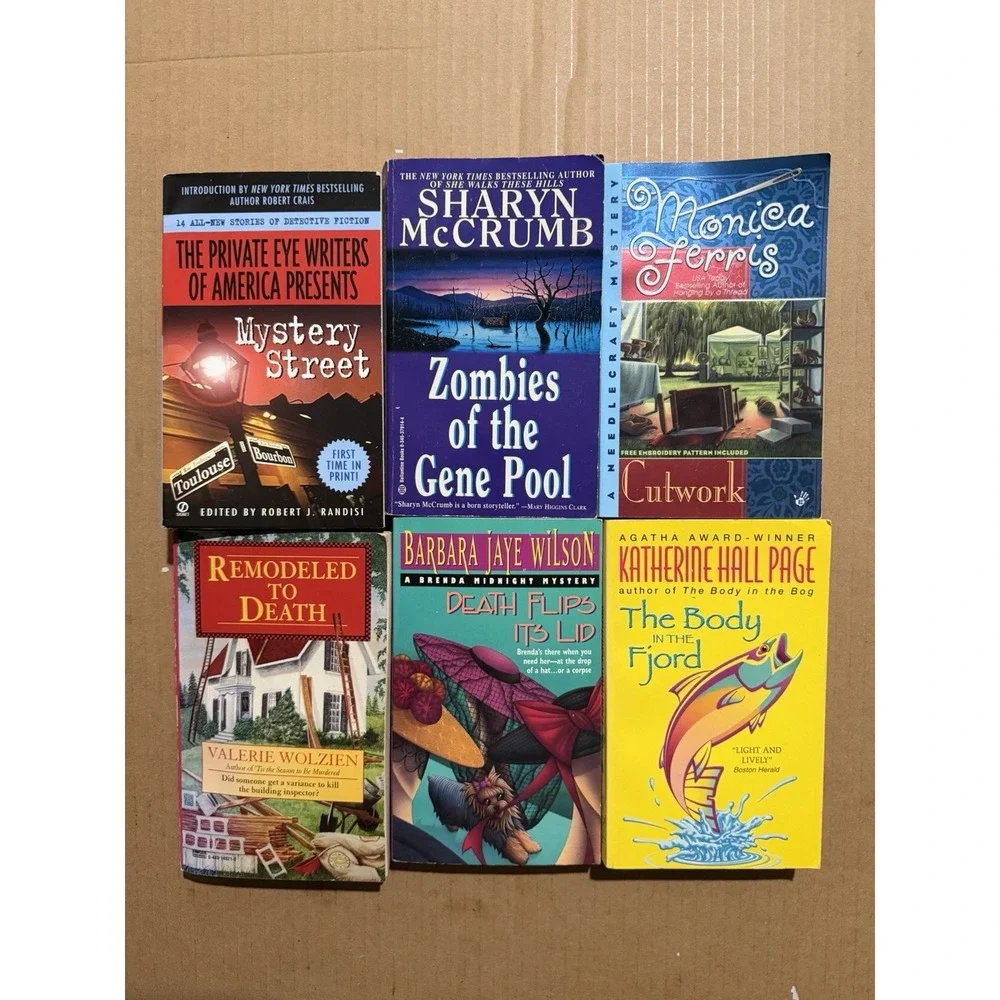 Lot of 10 random murder mystery novel paperback‎ books, various authors B46